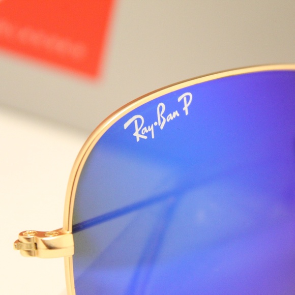NEW!! RAY-BAN RB 3025 112/4L POLARIZED BLUE FLASH - Picture 2 of 7